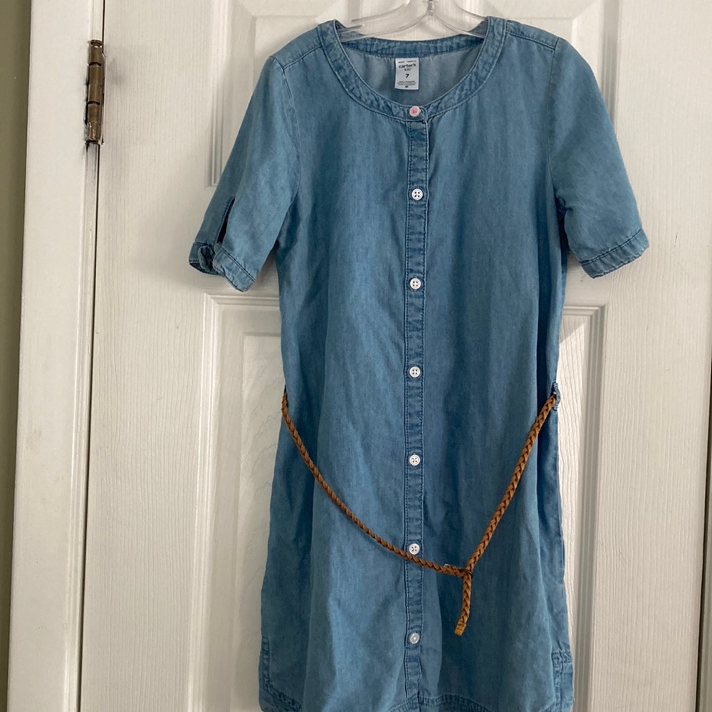 CARTERS DENIM SHIRT DRESS SIZE 7